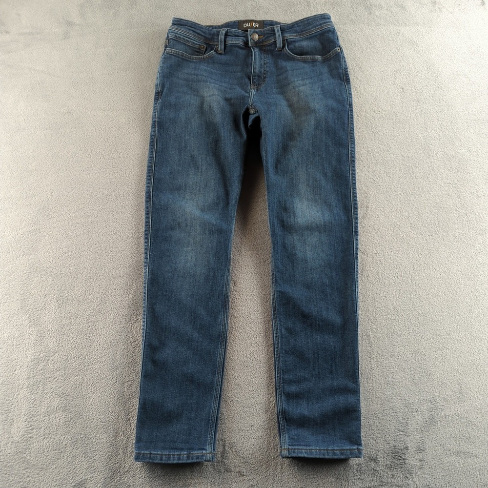 DUER L2X Jeans Mens Fits 32x31 Blue Slim Fleece Lined Denim Pants DU/ER‎